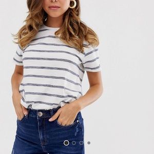 ASOS striped short sleeve top